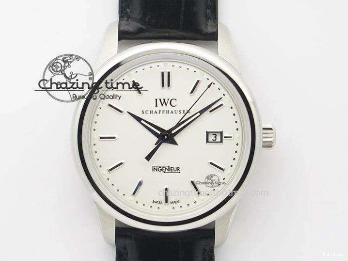 MIROTIME 0510 Attractive Portofino 37mm SS V7F 1:1 Best Edition Gray Dial Diamonds Bezel on Gray Leather Strap A 7091